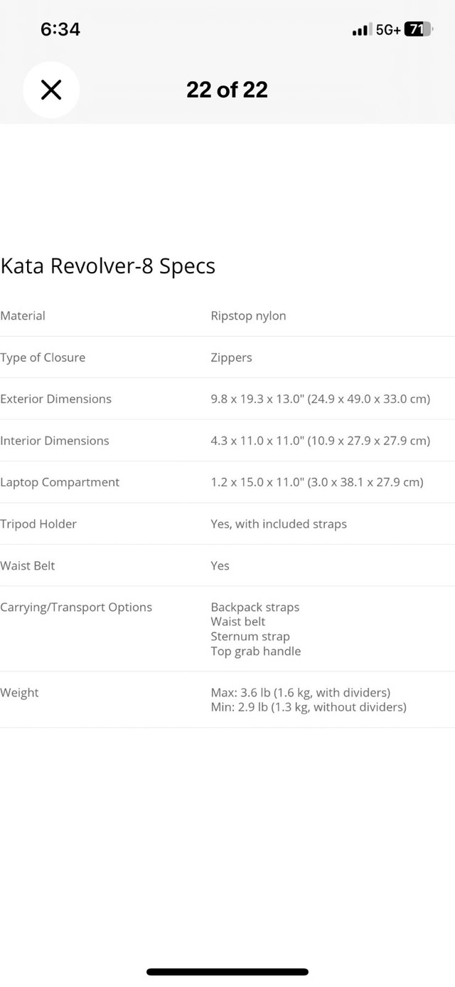 Kata Revolver-8 PL professional camera bag - New - photo 4