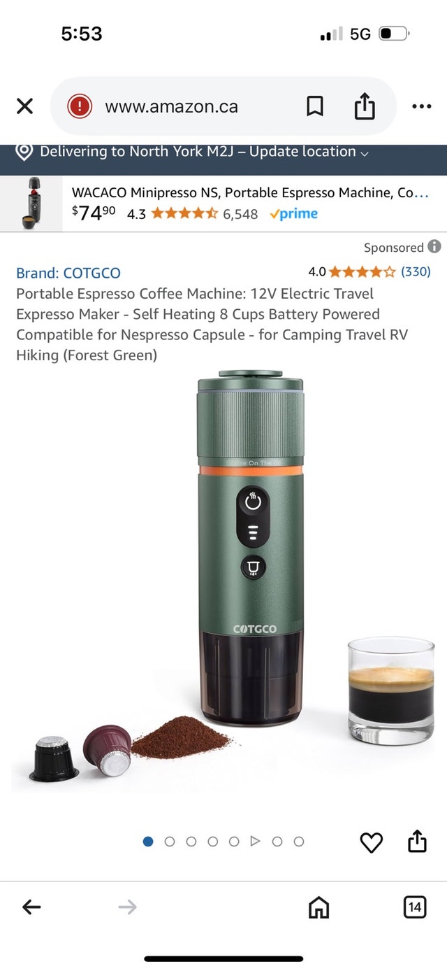 COTGCO portable espresso coffee machine