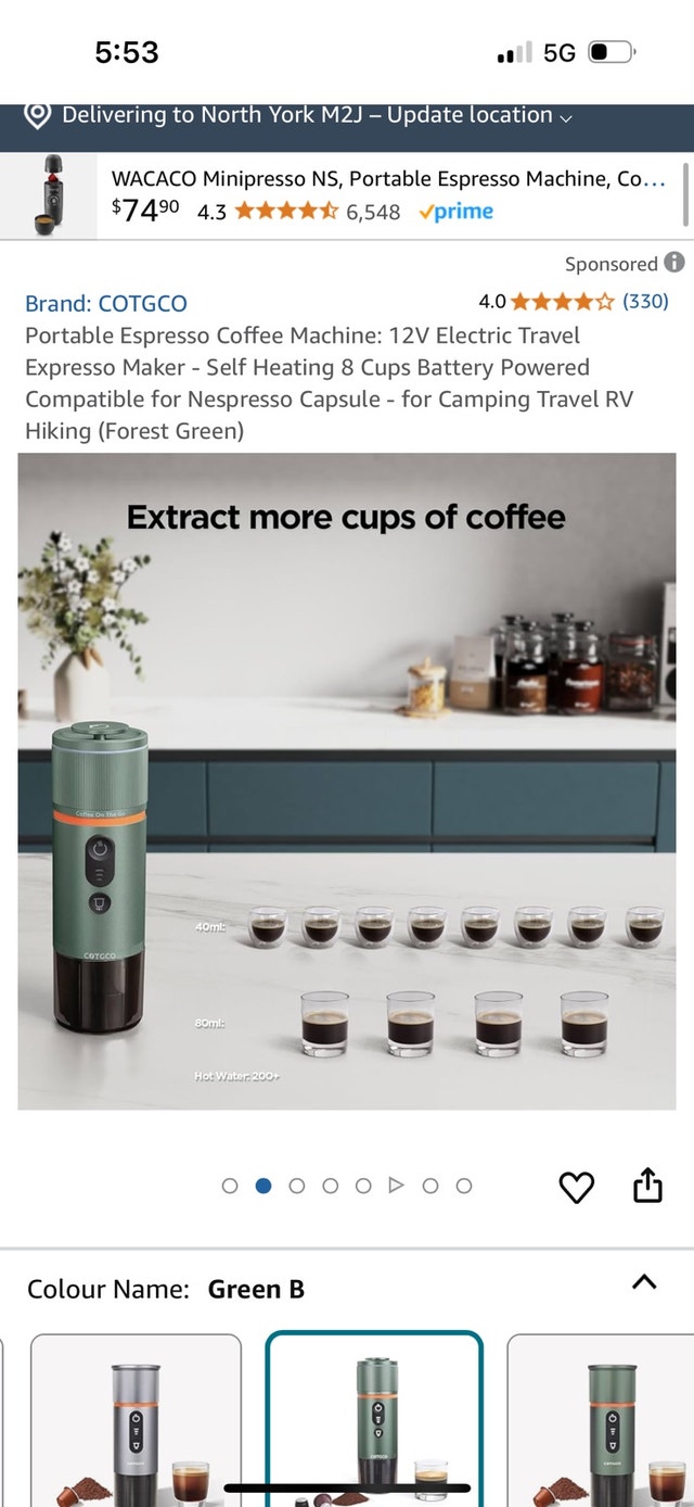 COTGCO portable espresso coffee machine - photo 2