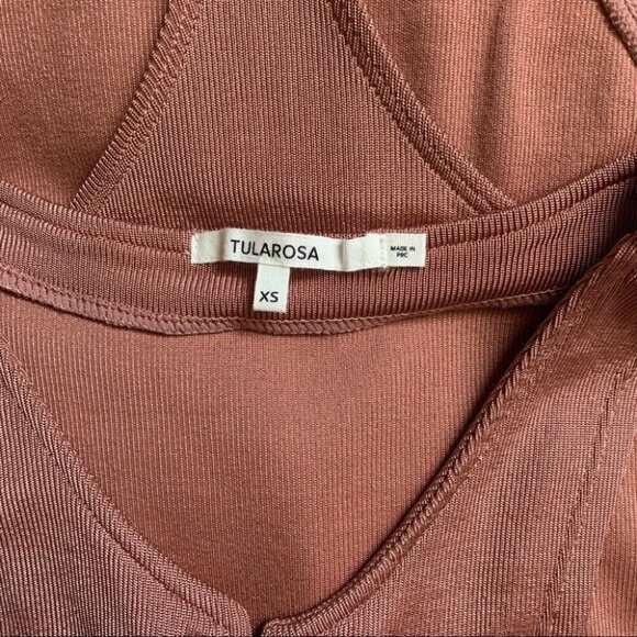 Revolve Tularosa Nile Bodysuit Lace Up Tie Front Blush Pink XS - photo 5
