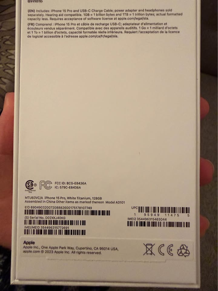 iPhone 15 Pro 128gb White [Pristine condition] - photo 2
