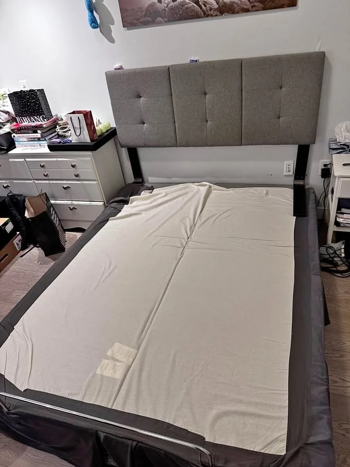 High quality adjustable bed frame with headboard [QUEEN]