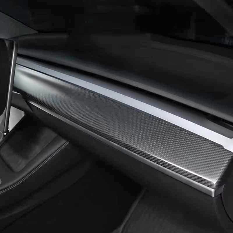 Tesla Model 3/Y Real Carbon Fiber Dashboard Door trim cover stic