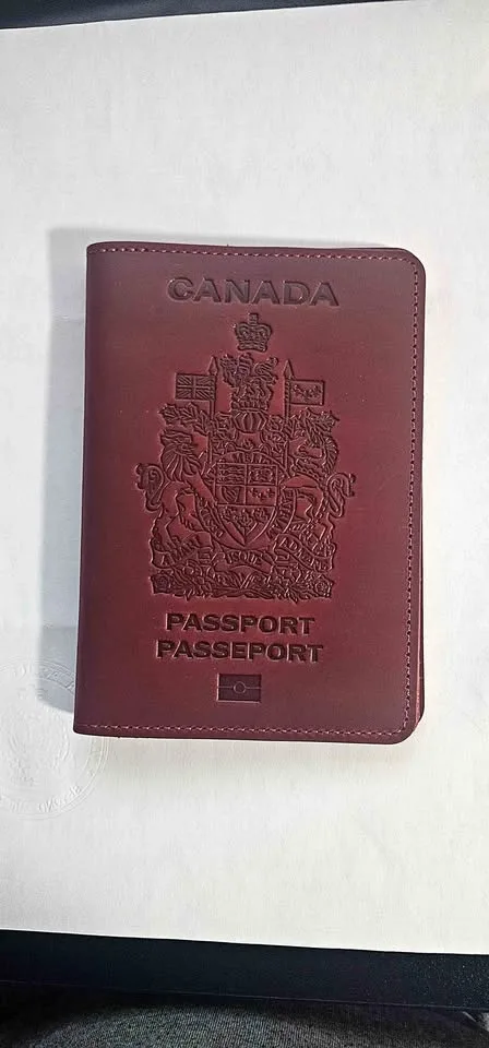 Genuine Leather Passport Covers for Canadian Travel