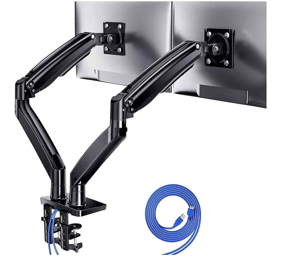 ErGear Dual Monitor Desk Mount Fits up to 40" Screens