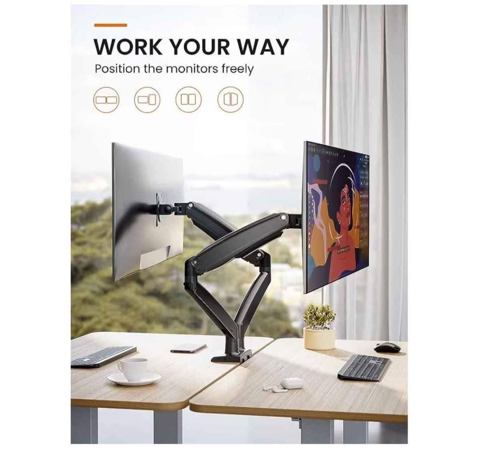 ErGear Dual Monitor Desk Mount Fits up to 40" Screens - photo 3