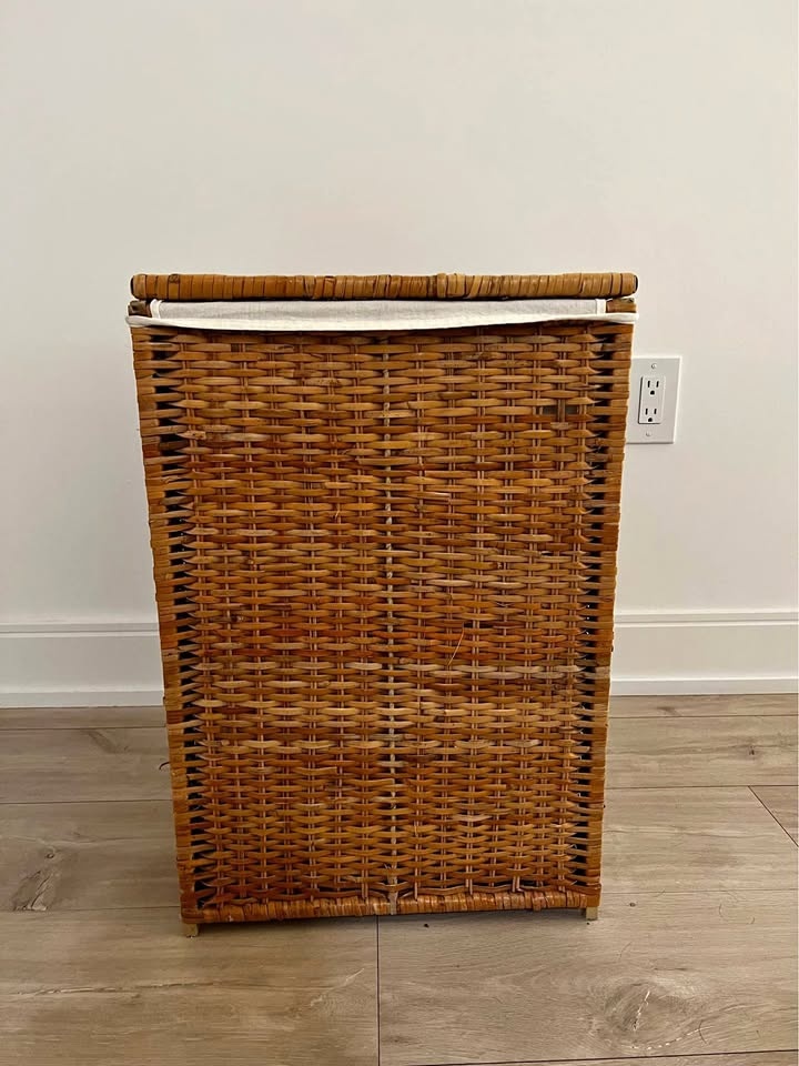 IKEA - BRANÄS rattan laundry basket with lining 80L