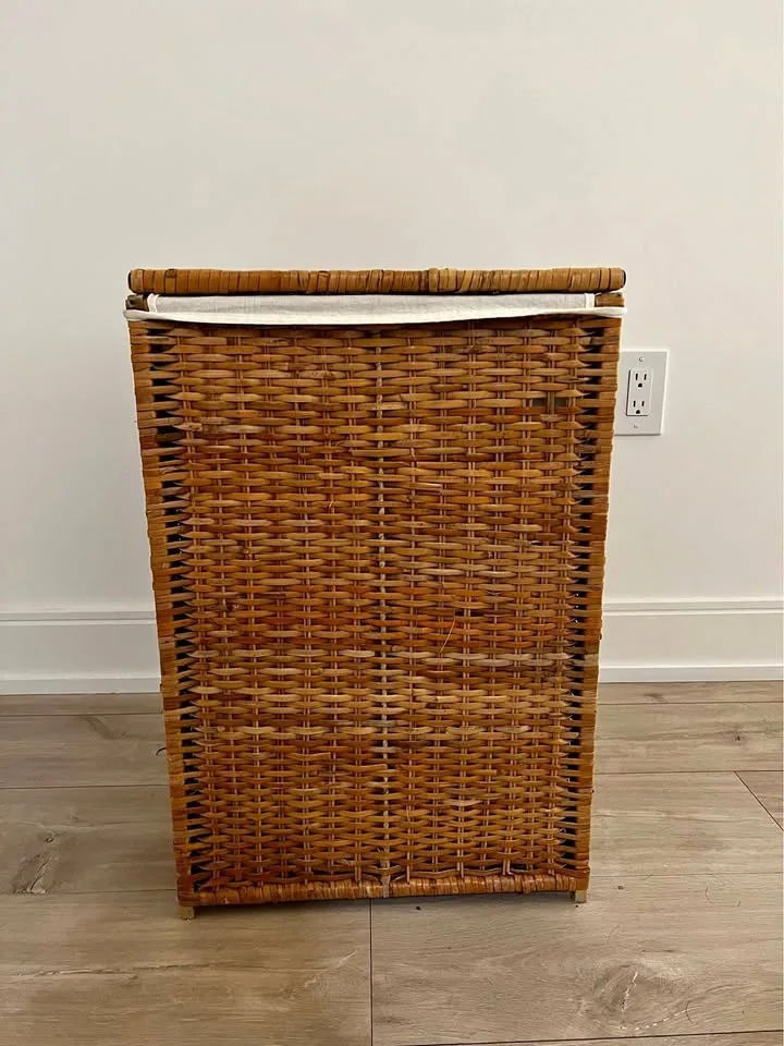 IKEA - BRANÄS rattan laundry basket with lining 80L