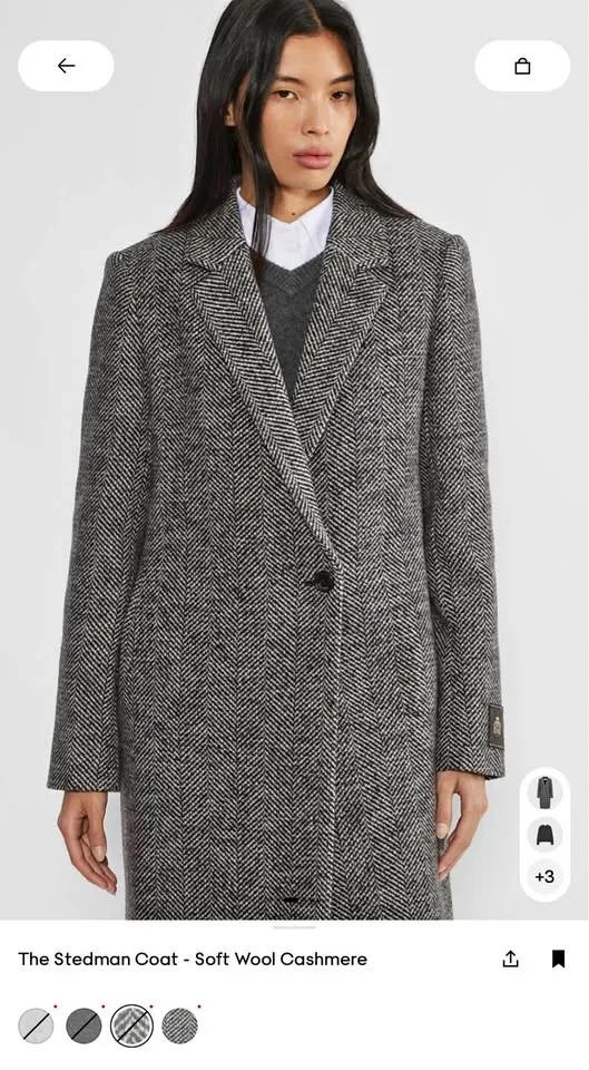 BNWT. Aritzia Babaton Stedman Coat - Herringbone - Size Medium