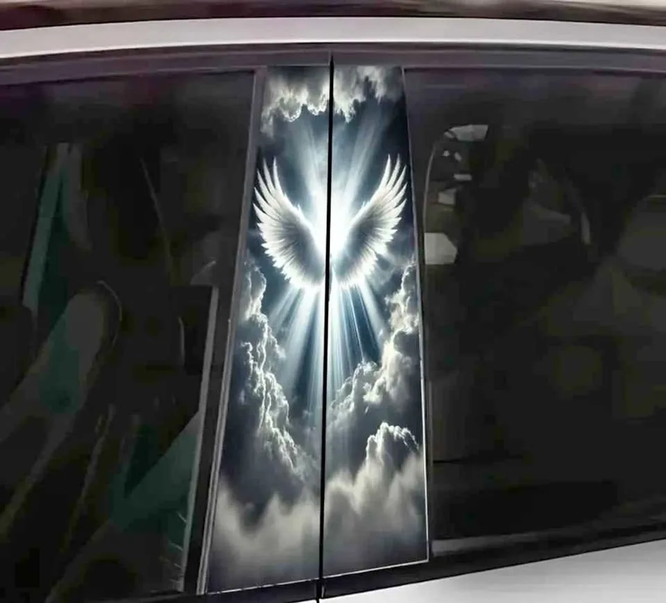 Angel Wings - SUV Pillar Stickers - pair - Brand New