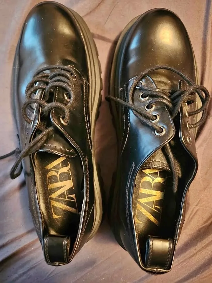 Zara platform Black shoes