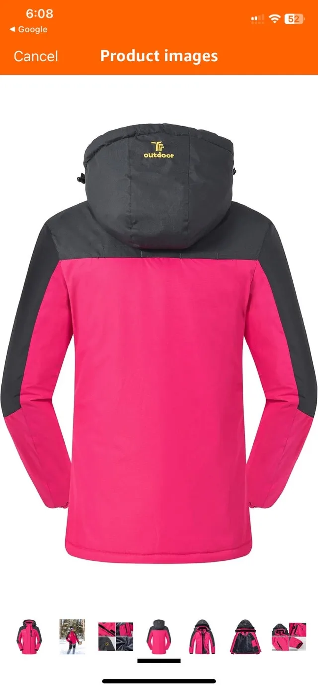 New Small Snow Jacket Waterproof Windproof Fleece Lined Raincoat image indicator(3)