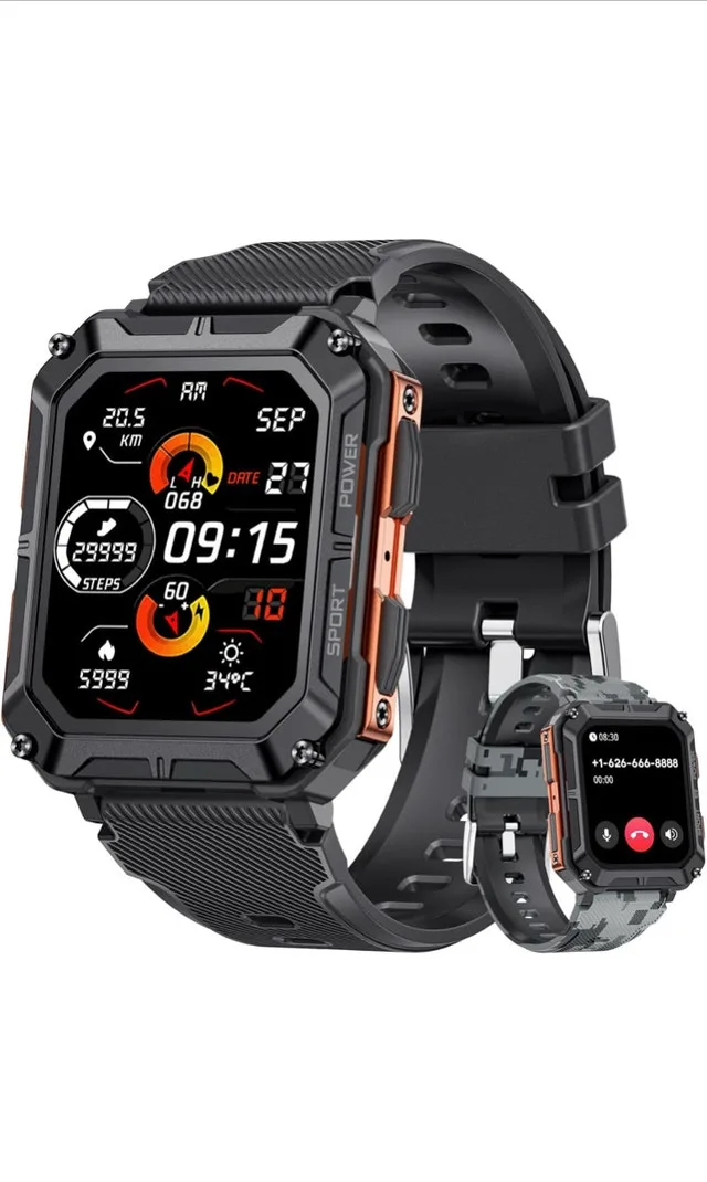 LIGE 1.96" smartwatch ,make calls , receive calls , heart rate