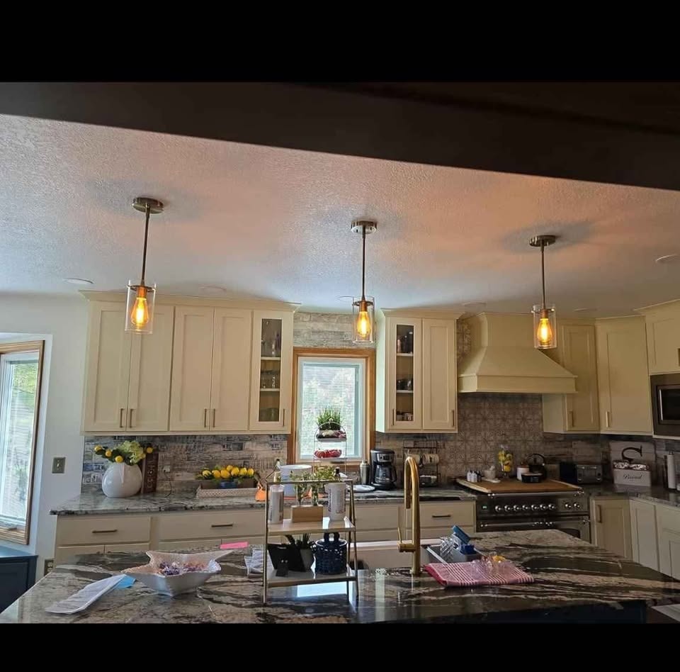3 Pack Kitchen Island Pendant Light, Black - photo 4