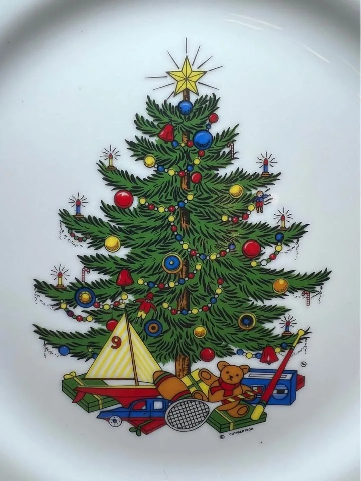 Cuthbertson American Christmas Tree Salad Plates Set of 4