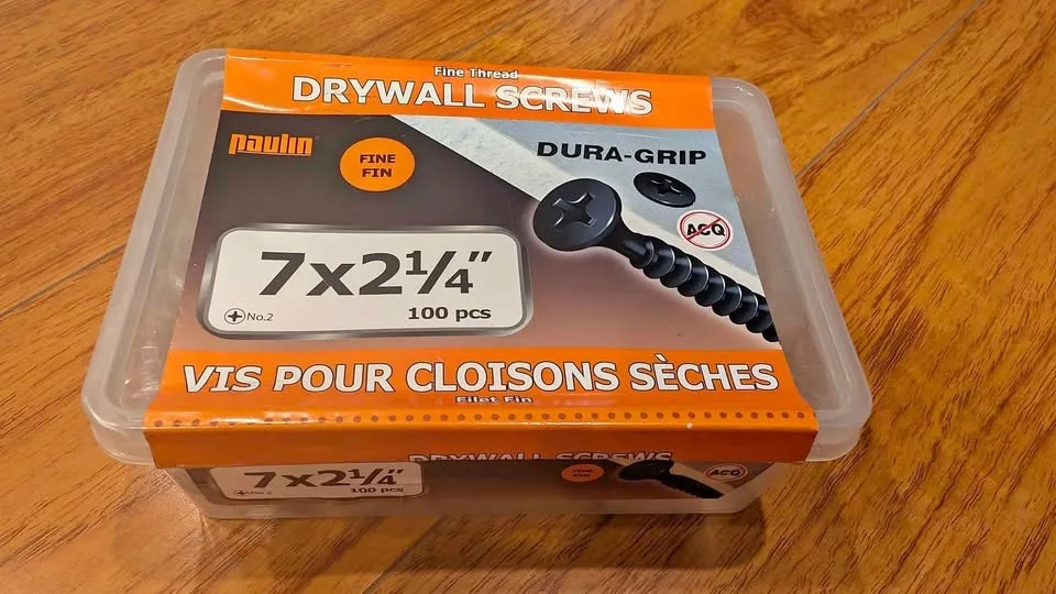 Drywall Screws - 62 PC's 7 x 2 1/4