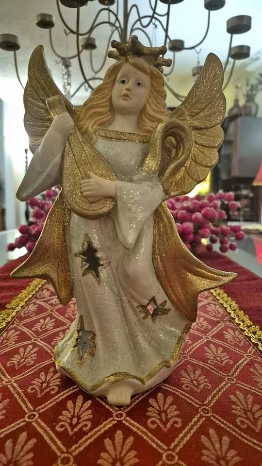 Candle Lit Angel Figurine