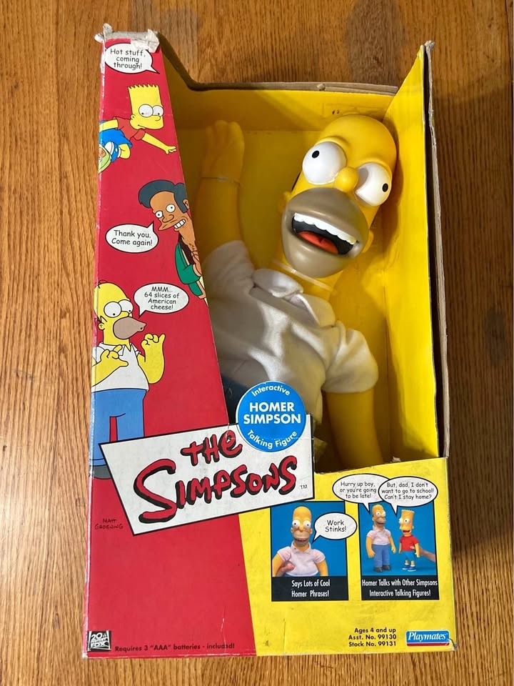 Vintage 16in Homer Simpson playmates plush