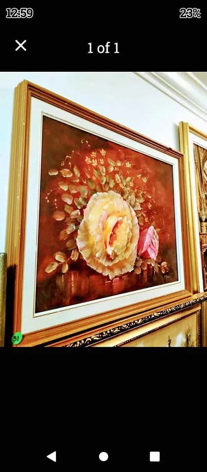 Beautiful vintage original oil painting, framed,signed