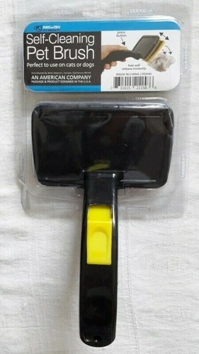Self Cleaning Pet Brush for Medium to Long Hair Cats/Dogs