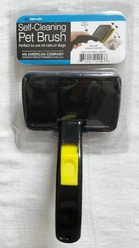 Self Cleaning Pet Brush for Medium to Long Hair Cats/Dogs