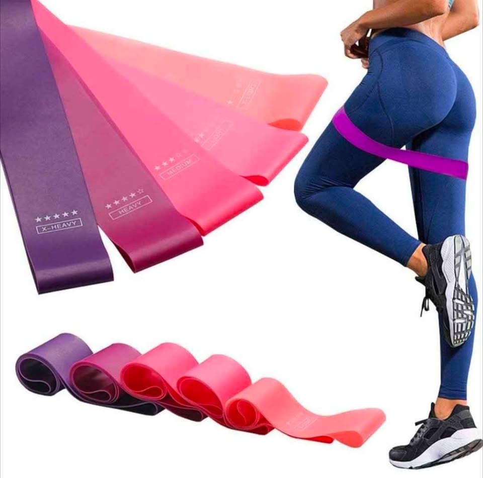 Yoga Crossfit Resistance Bands 5 Level Rubber Workout Equipments - photo 2