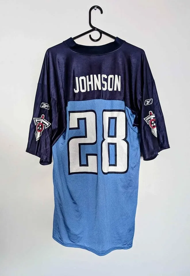 Vintage Reebok Chris Johnson Titans Jersey - Blue - L - 2009