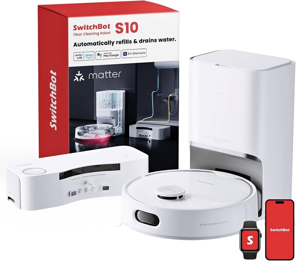 SwitchBot S10 Robot Vacuum and Mop with Dual Stations