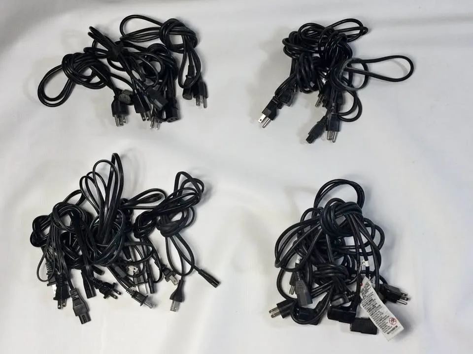 20 Assorted Power Cords. Selling as a bundle