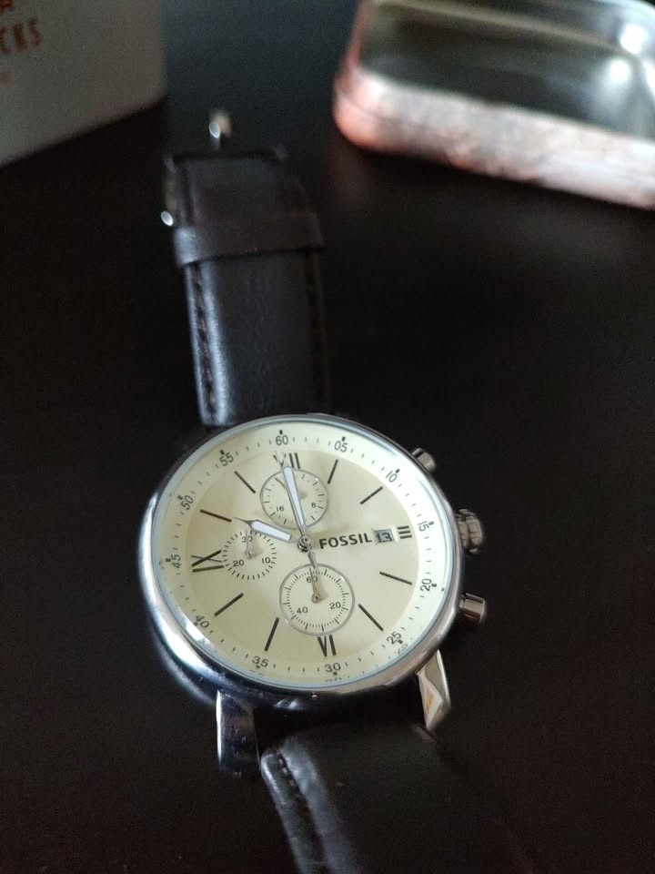 Fossil Rhett Chronograph Brown Leather Strap Watch - photo 2