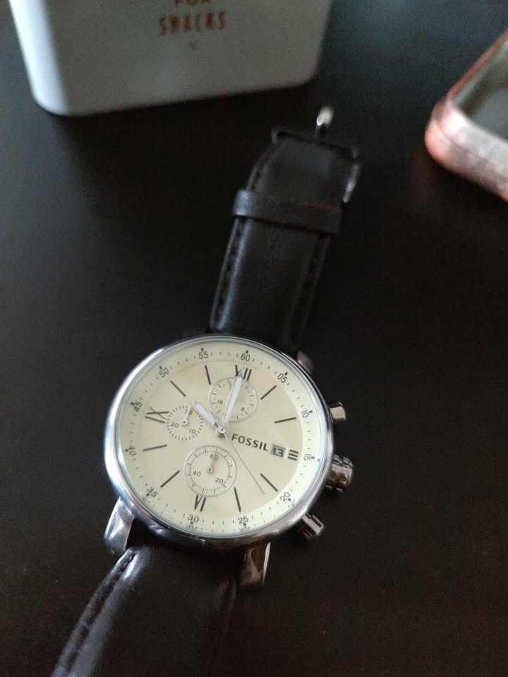 Fossil Rhett Chronograph Brown Leather Strap Watch - photo 3