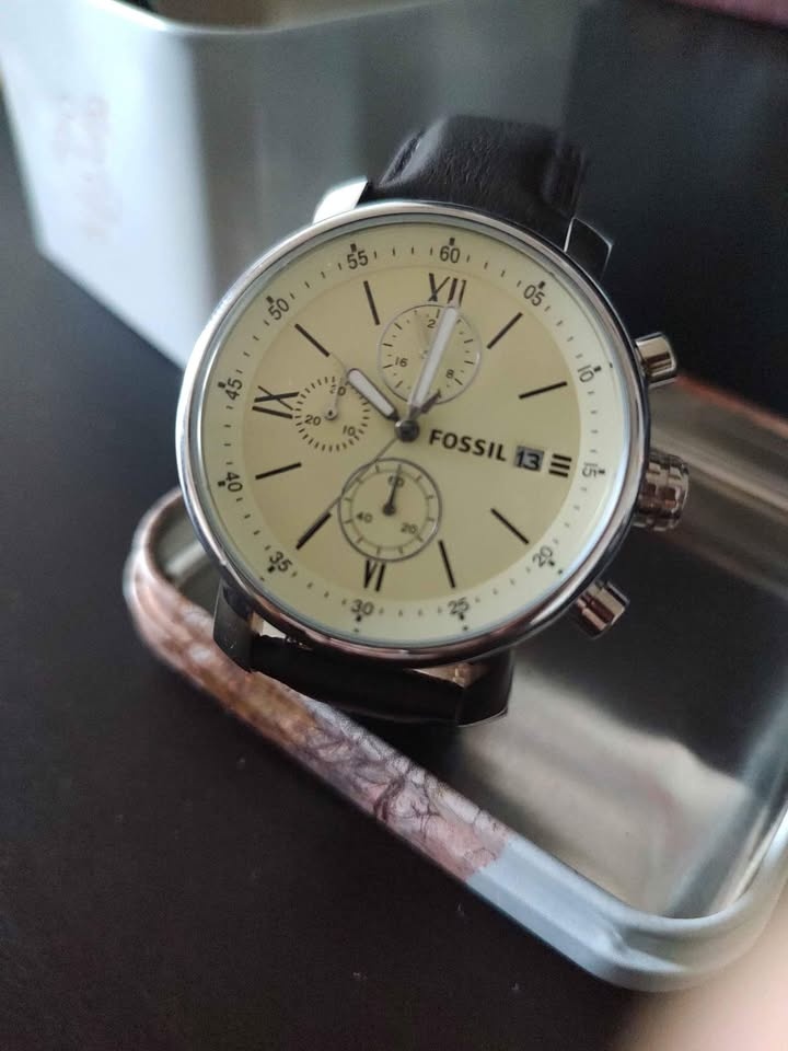 Fossil Rhett Chronograph Brown Leather Strap Watch - photo 4