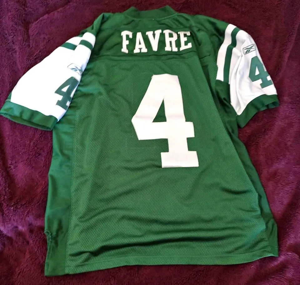 Vintage Reebok Jets Brett Favre #4 NFL Jersey - 2008