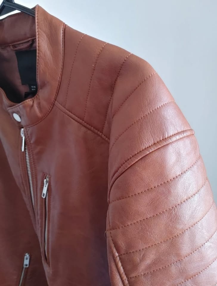 Biker Jacket - Brown - photo 4
