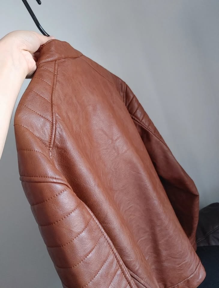 Biker Jacket - Brown - photo 5