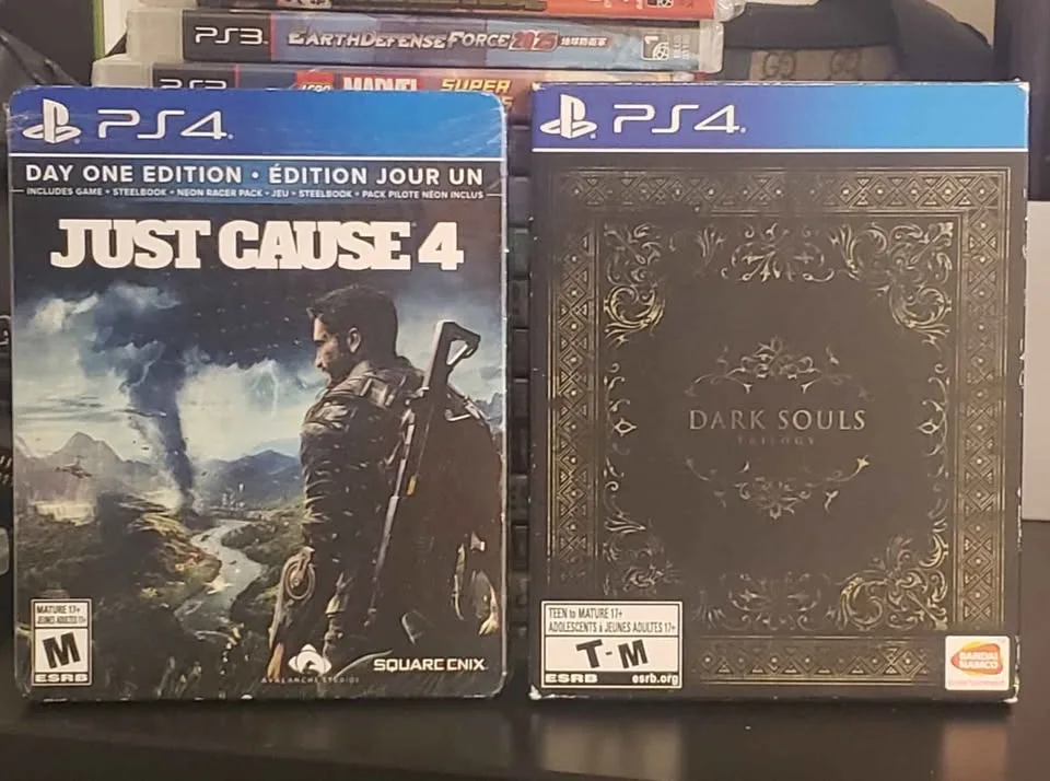Dark souls Trilogy & Just Cause 4 -Ps4 SteelBooks