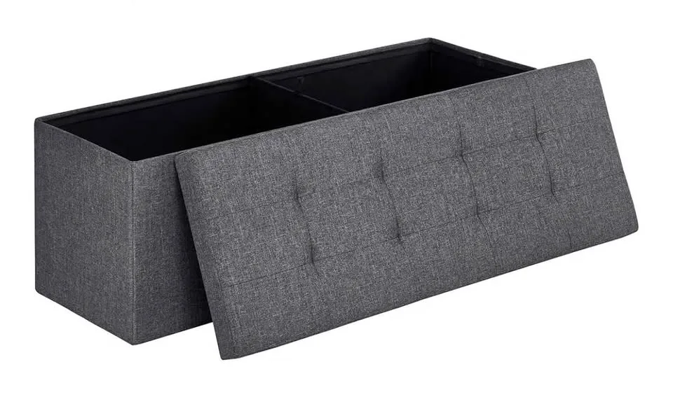 SONGMICS Folding Storage Ottoman Bench - NEW