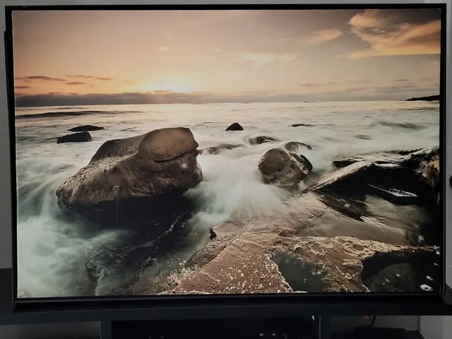 Stunning sunset waves canvas picture