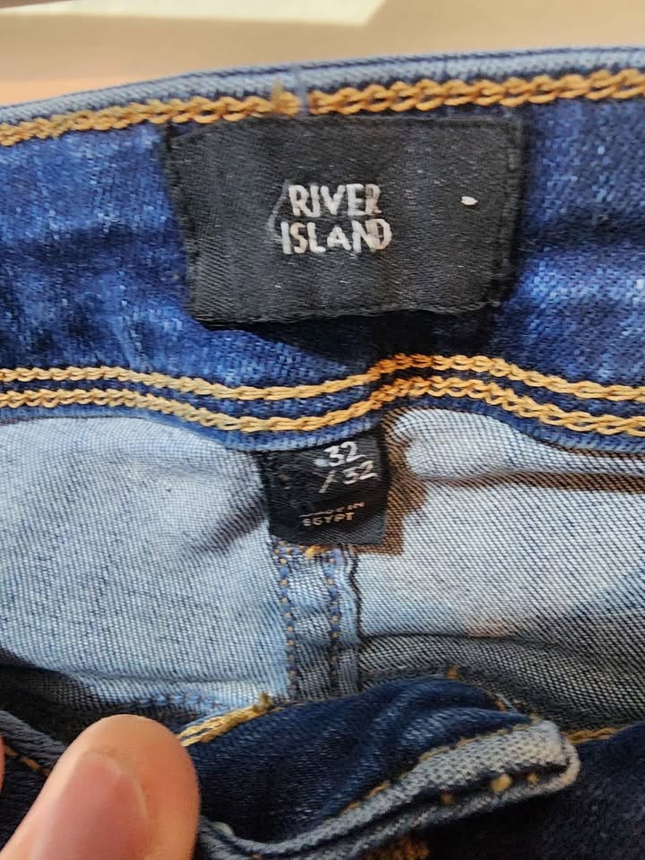 NEW Mens blue River Island skins jeans 32/32 - photo 3