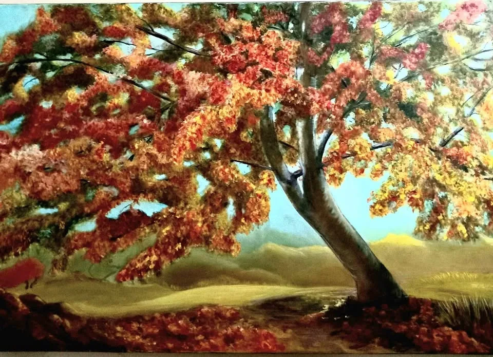 Vintage Large Oil Painting, Signed. 36"x24". $45