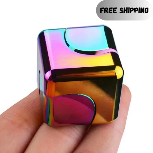 Alloy Cube Spinner Fingertip Gyroscope Fidget Anti Stress Toys