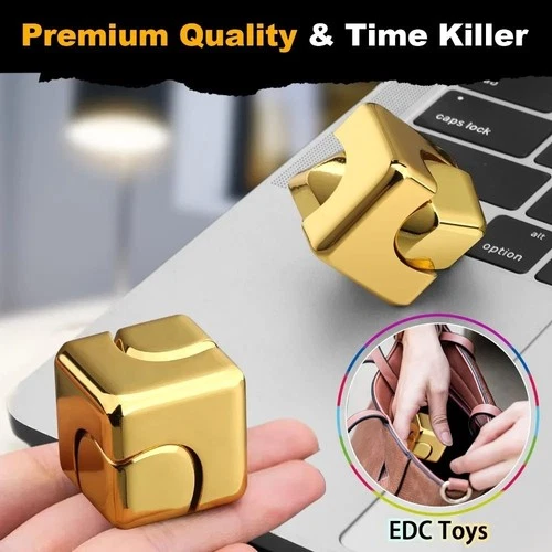 Alloy Cube Spinner Fingertip Gyroscope Fidget Anti Stress Toys - photo 5