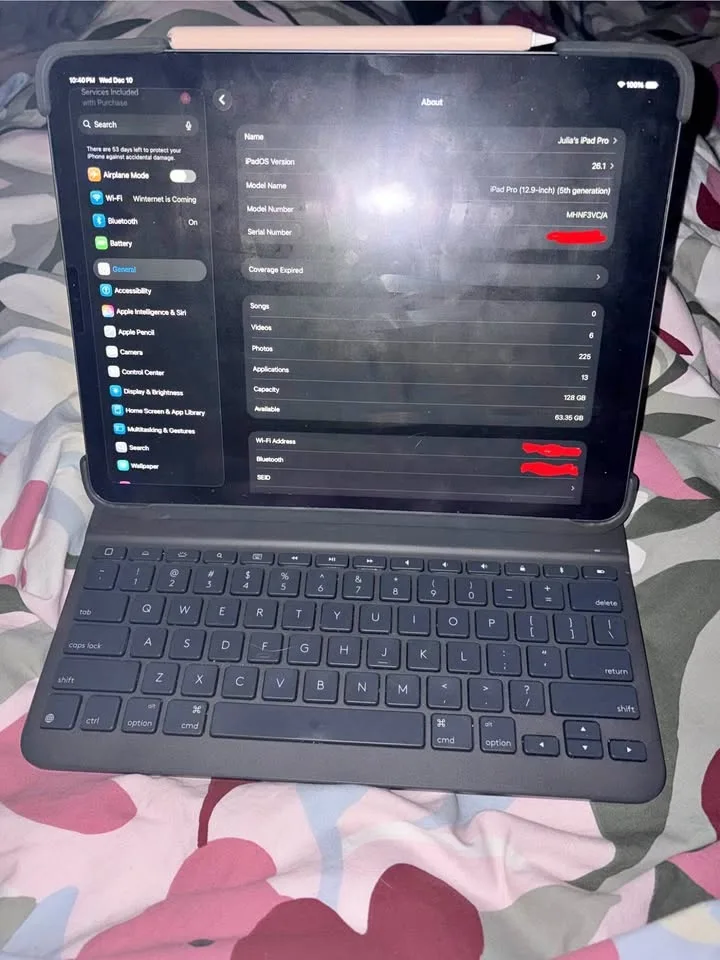 iPad Pro 12.9” 5th Gen M1 chip 128gb