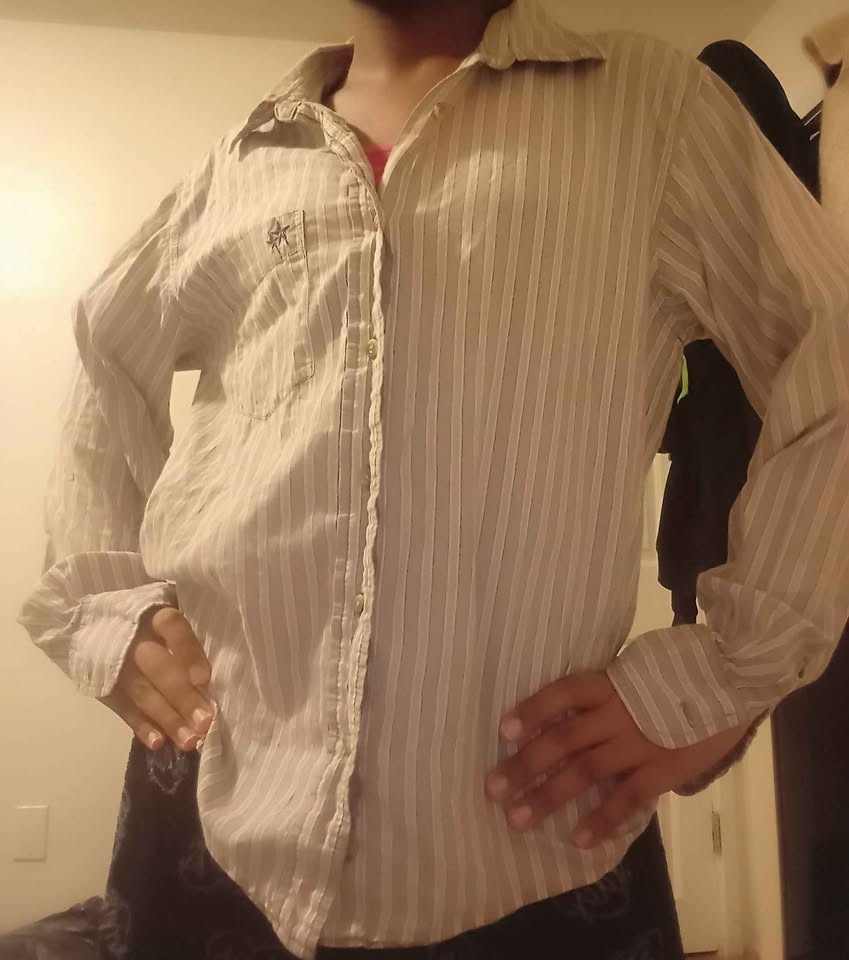 Striped button up shirt - photo 2
