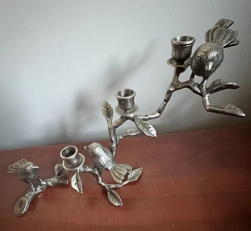 Vintage Birds on a Branch Candelabra