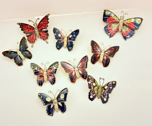Vintage 1980’s Butterfly Brooch Collection Lot of 9 - photo 2