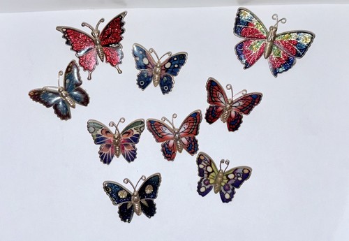 Vintage 1980’s Butterfly Brooch Collection Lot of 9 - photo 3