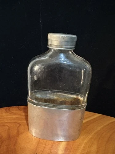 Antique Hip Flask 1890-1920 EK Williams Sheffield - photo 2