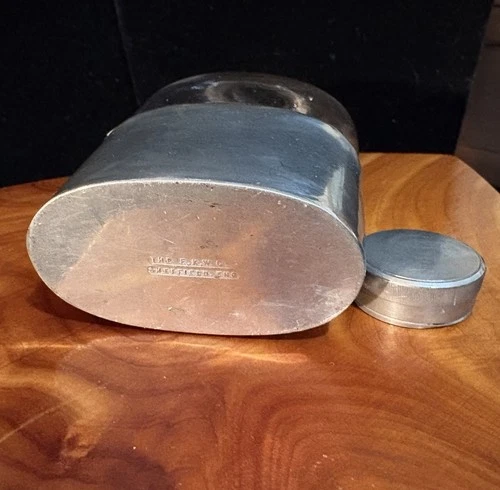 Antique Hip Flask 1890-1920 EK Williams Sheffield - photo 3