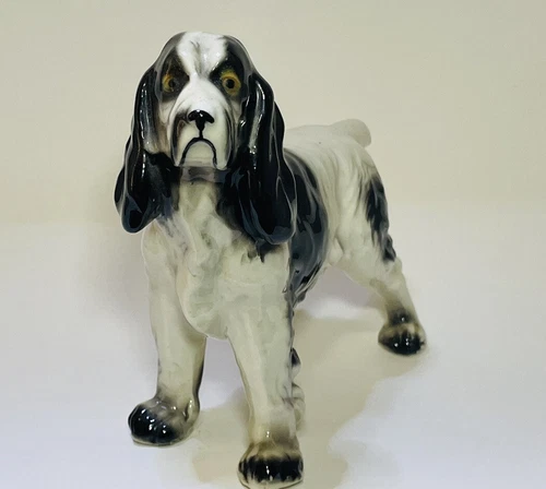 Delightful Vintage Springer Spaniel Porcelain Figurine Approx. 6